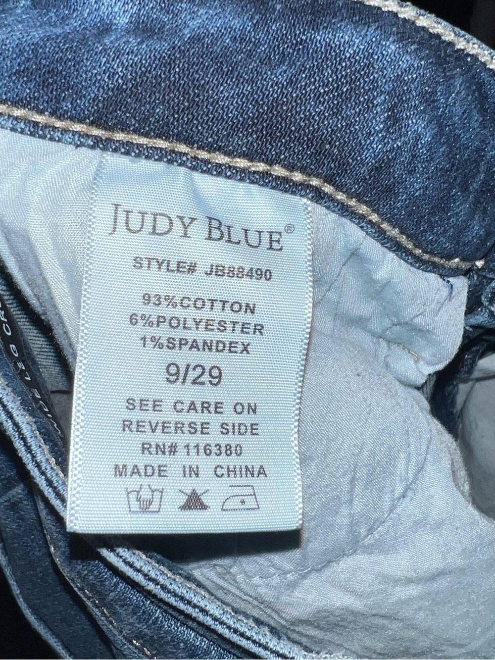 Judy Blue Wide Leg Cropped Jeans High Waist Stretch Frayed Hem Denim Size 29 - Picture 6 of 6